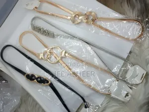 Ladies Fashion Belt - Gold, Black, Silver