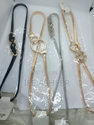 Ladies Fashion Belt - Gold, Black, Silver