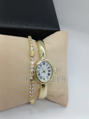 Ladies Bangle Gold Watch With Bracelet