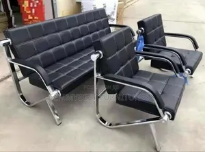 Leather Draft Designed Visitor Chairs Set.
