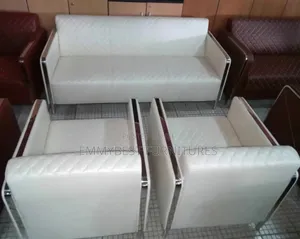 Unique White Sofa Chair Set.