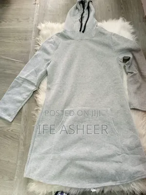 Ladies Hoodie Gown - Gray, Black
