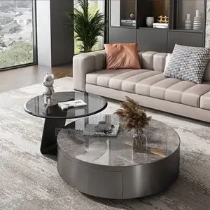 High Quality Imported Luxury Marble Center Table With Side Stool