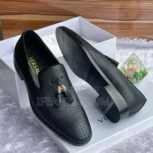 Big Versace Black Color Leather Corporate Shoe