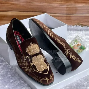 Nice Dolce and Gabbana Brown Color Suede Men Shoe