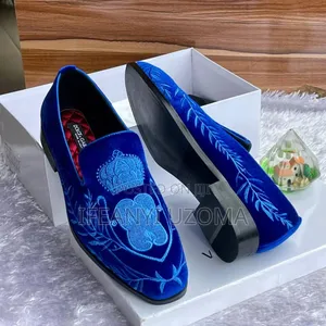 Nice Blue Color Dolce and Gabbana Suede Shoe