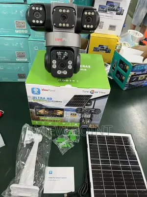 Alert Intelligent Solar Powered Auto_tracking Tripple Lens 4g Camera