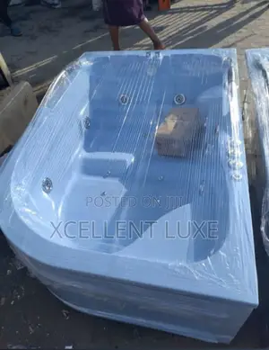 Blue Double Jacuzzi Massage Bathtub