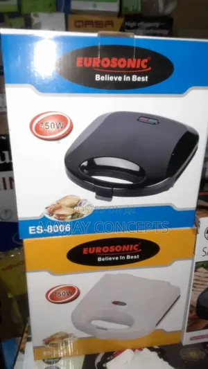 Eurosonic 2-Slice Toasting Machine/Sandwich Maker-750w Es-8006