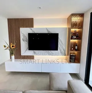 6x6 Contemporary Tv Console With Shelves