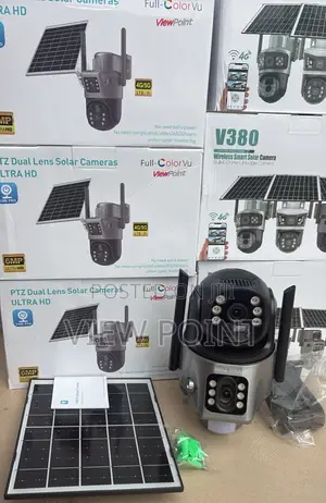 View Point V380 Dual Lens 4g Wireless Solar 8mp Ptz Cctv Camera