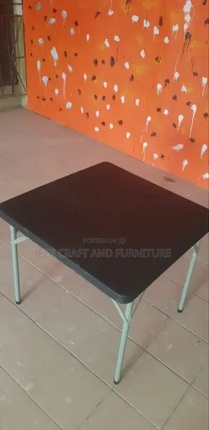 4seaters Square Black Folding Table