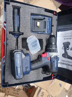 Maxmech 20v Cordless Drill Machine With Two Batteries and a Charger.