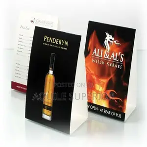 Hotel Tent Card Printing Services for Restaurants Bars Table Display