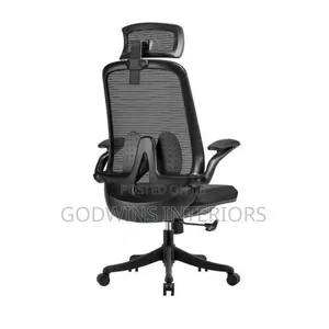 Executive High Back Ergonomic Swivel Chair With Head Rest Black