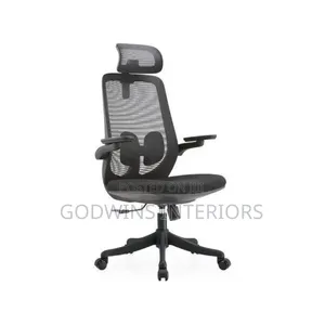 Executive High Back Ergonomic Swivel Chair With Head Rest Black