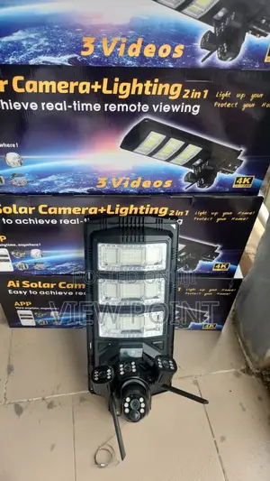 4g Dual Lens Solar Camera On 450w Led Solar Street Light