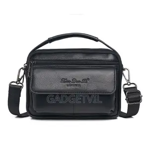 Men's Genuine Leather Crossbody Cowhide Crossbody Shoulder Handbag