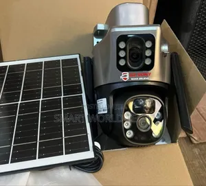 A Double Lens Security Solar Camera Sim Enable