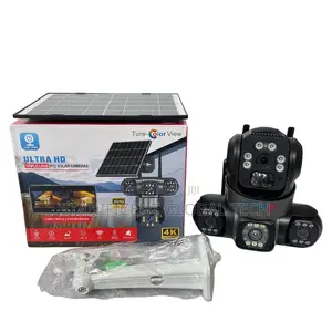 Ausno 4k 4g True Triple Lens Solar Ptz Big Outdoor Camera (V380 App)