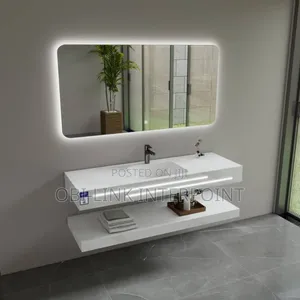 150cm Marble Cabinet Basin With Led Mirror