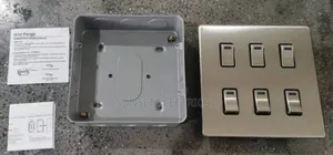 6 Gang Switch Silver Brush