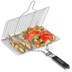 Portable Bbq Grilling Basket, 『 26 X 26 Cm 』 Steel
