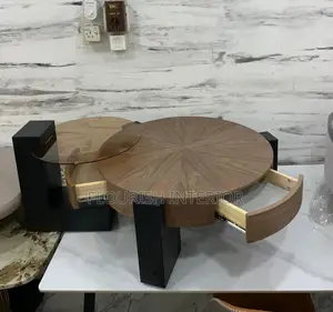Imported Quality Luxury Wooden Center Table With Side Stool.