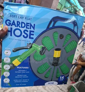 Garden Hose With 7 Pattern Spray Gun - 15m Hose