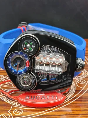 Original Jacob Co Blue Rubber Strap Mechanical Watch