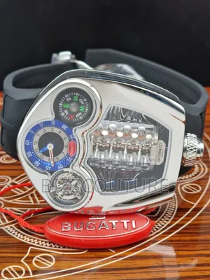 Original Jacob and Co Black Rubber Strap Analog Mechanical Watch