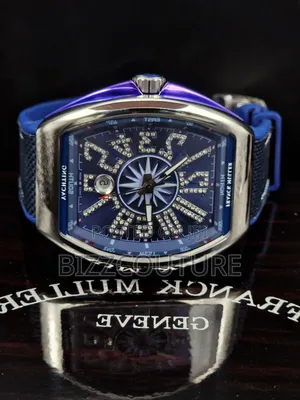 Original Franck Muller Blue Faux Leather Calendar Watch