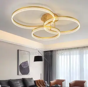 Led Modern 3in1 Ceiling Flush Gold Color for Dinning Room, Bedroom, Of