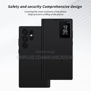 Samsung Galaxy S22, S23, 24 Ultra Smartview Sensor Leather Case