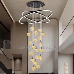 Size 1000mm + 800mm Led Staircase, High Roof Living Room