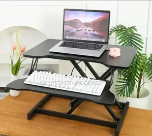 Height Adjustable Computer Desk With Keyboard Trey