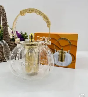 Glass Coffee Tea Pot With Metal
