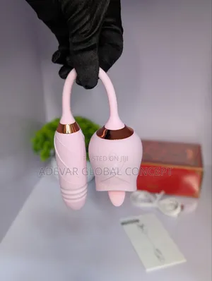 2-in-1 Clitoris Tongue Licking Women Sex Toy Rose Vibrator - Pink