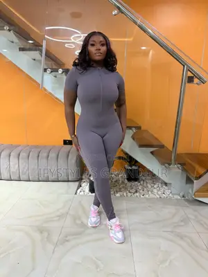 Long Romper Zip Front