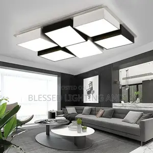 Size 900mm by 600mm Modern Led Cube Ceiling Fitting for Living Room