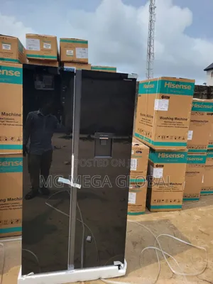 Hisense Side by Side Refrigerator Black With Dispenser
