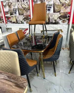 Six Seaters Marble Dining Table