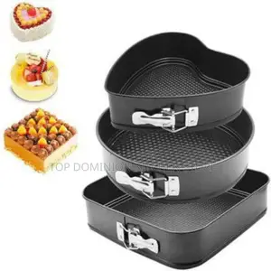 Love Shape 3in1 Aluminum Cake Mould