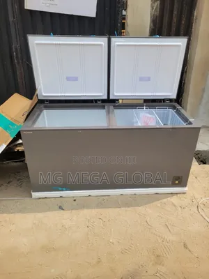 See This Gray Colour Hisense Double Door Chest Fast Freezer