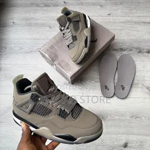 Original Air Jordan 4 Retro Cave Stone & Undefeated Sneakers