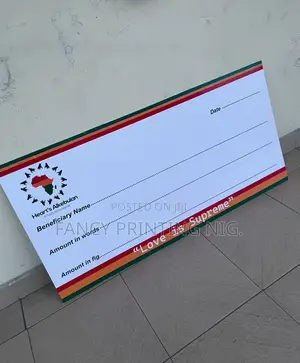 Giant Presentation Cheque (Dummy) – Custom for Awards Sponsorships