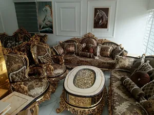 8 Seater Egyptian Sofa With Center and Side Stools