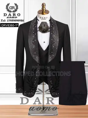 Black Daro 3pcs Fashion Suit