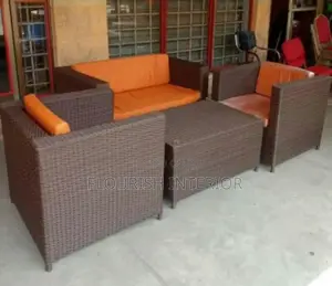 Outdoor Quality Rattan Box Chair Set by 4