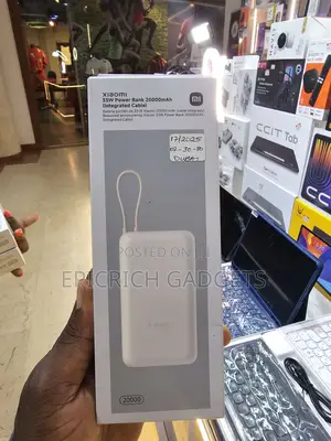 Xiaomi 20,000mah Portable Powerbank With Built-in Cable